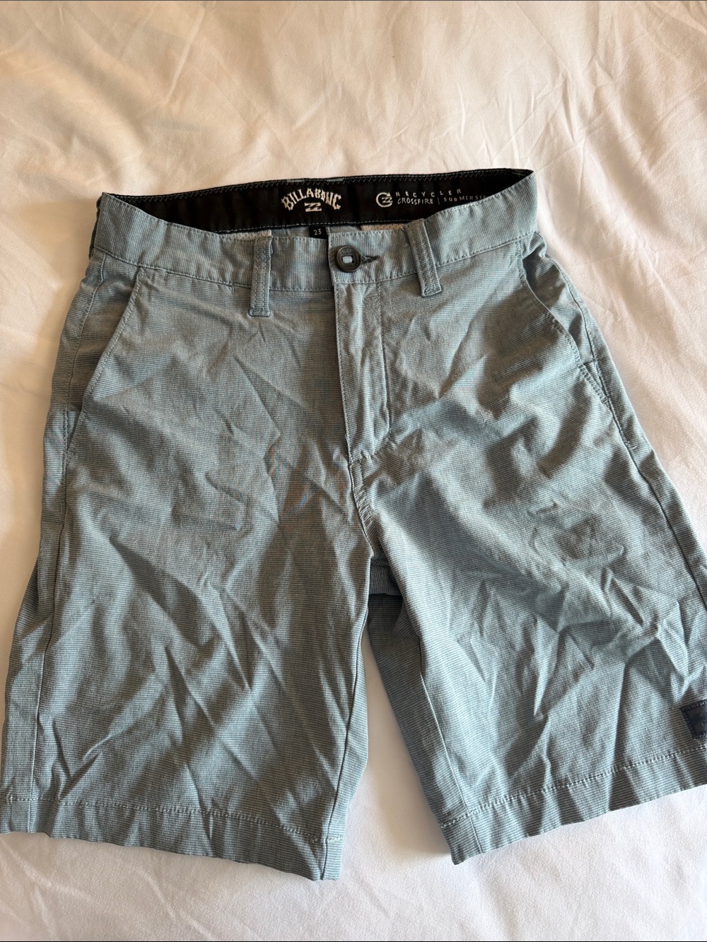 Billabong boys Light Teal dri fit swim Chino Shorts